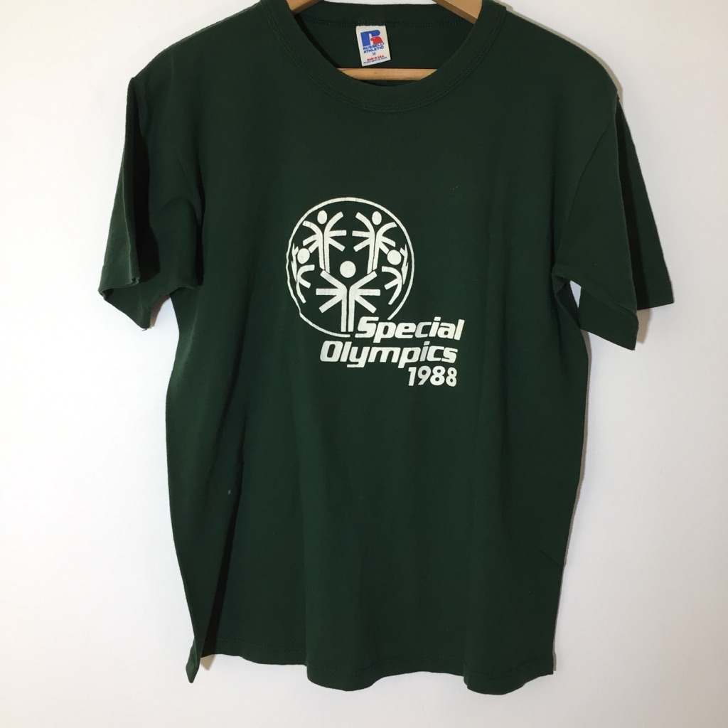 80s Vintage Graphic T Special Olympics 1988 Green